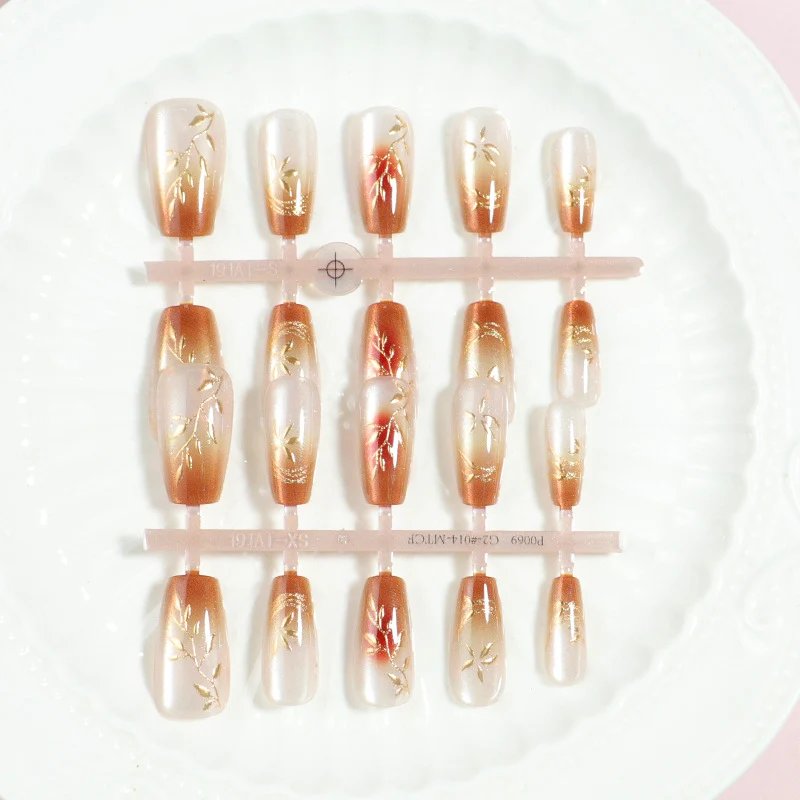 Premium Heart-Embellished Press-On Nail Set Stornfield