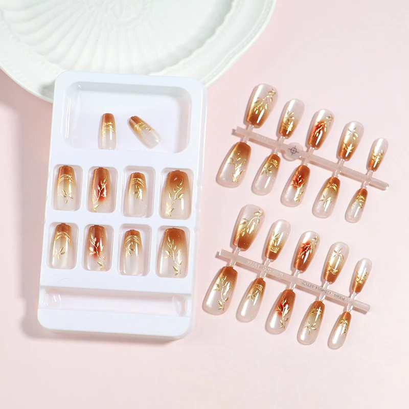 Premium Heart-Embellished Press-On Nail Set Stornfield