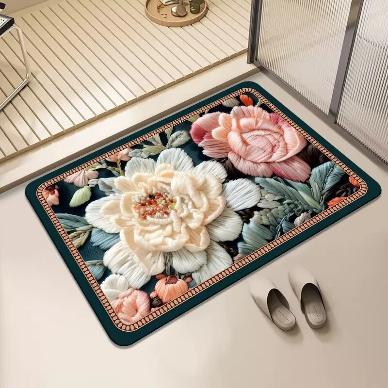 Künstlerischer Floral-Teppich