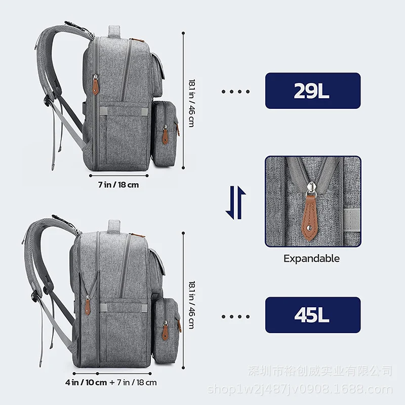 Multi-Functional Quilted Backpack with Detachable Organizer Stornfield