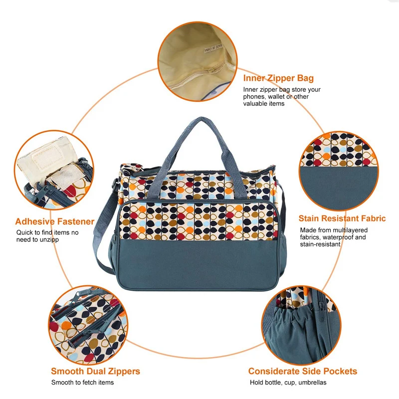 Multi-Functional Diaper Bag Tote with Changing Mat Stornfield
