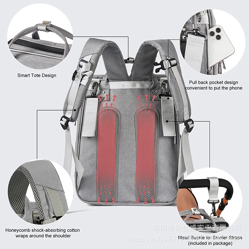 Multi-Functional Diaper Backpack with Insulated Compartment Stornfield