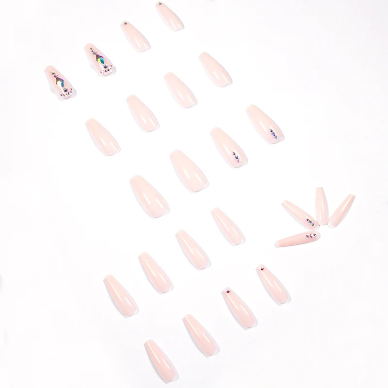 Glamorous nail extensions with rhinestone embellishments Stornfield
