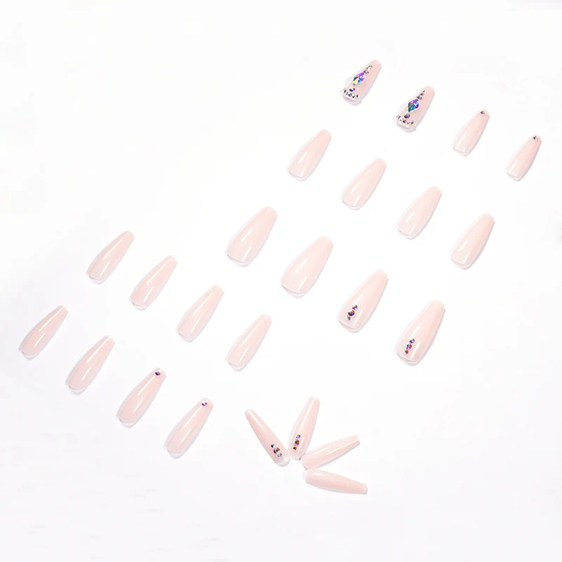 Glamorous nail extensions with rhinestone embellishments Stornfield