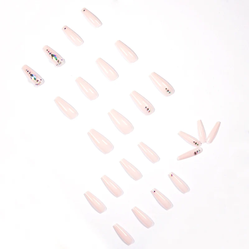 Glamorous nail extensions with rhinestone embellishments Stornfield
