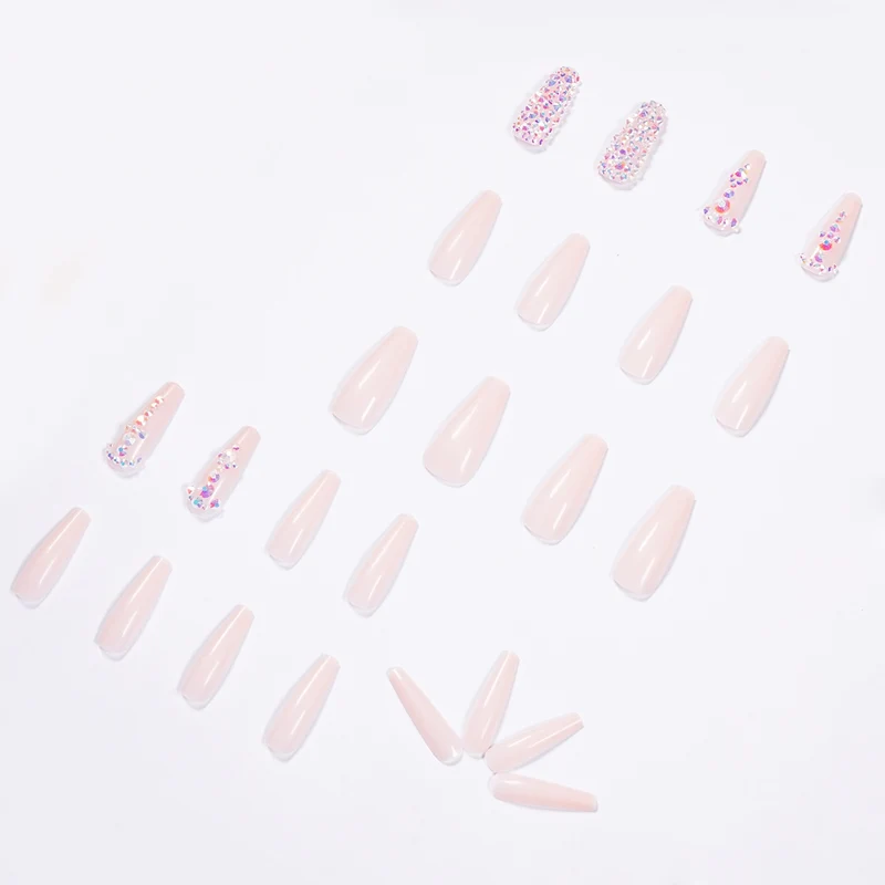 Glamorous nail extensions with rhinestone accents Stornfield