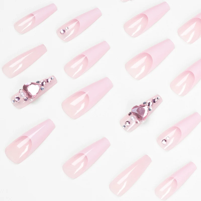 Glamorous nail extensions with glitter embellishments Stornfield