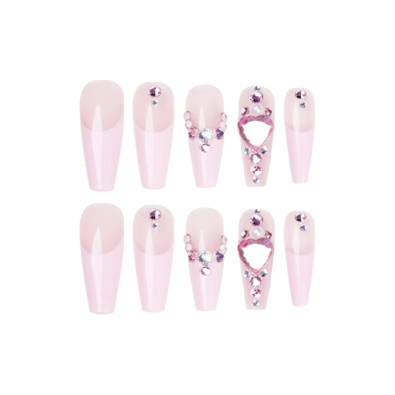 Glamorous nail extensions with glitter embellishments Stornfield
