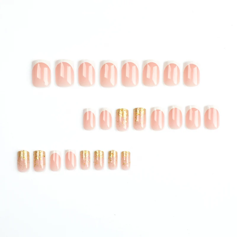 Glamorous nail extensions with sparkling accent Stornfield
