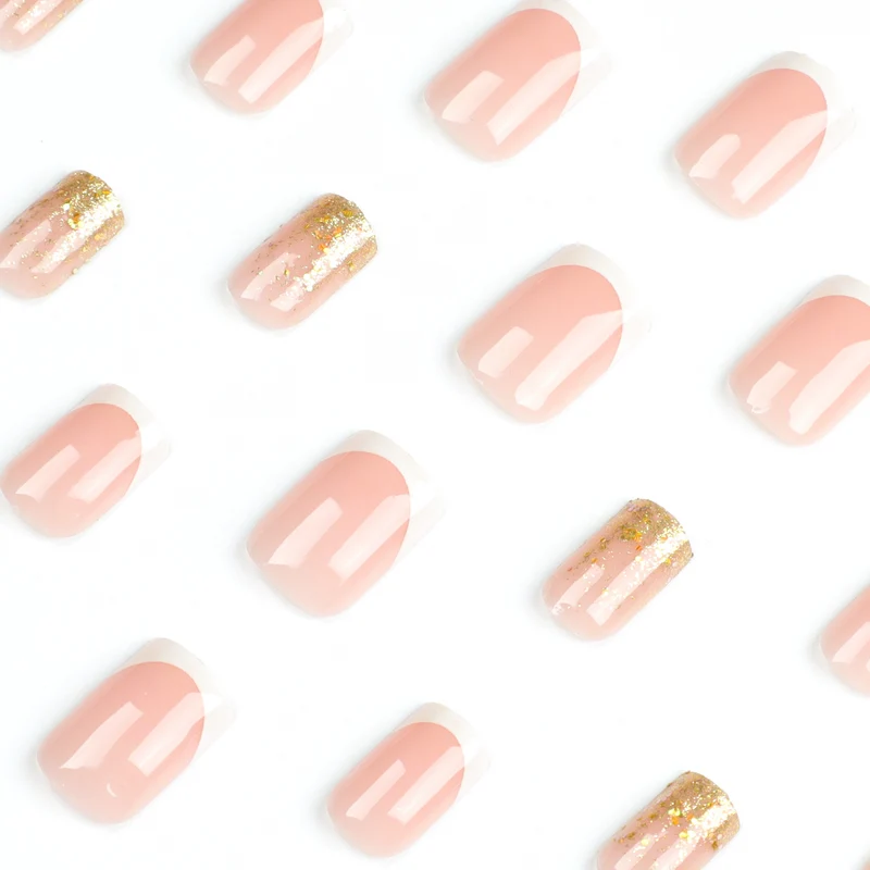 Glamorous nail extensions with sparkling accent Stornfield