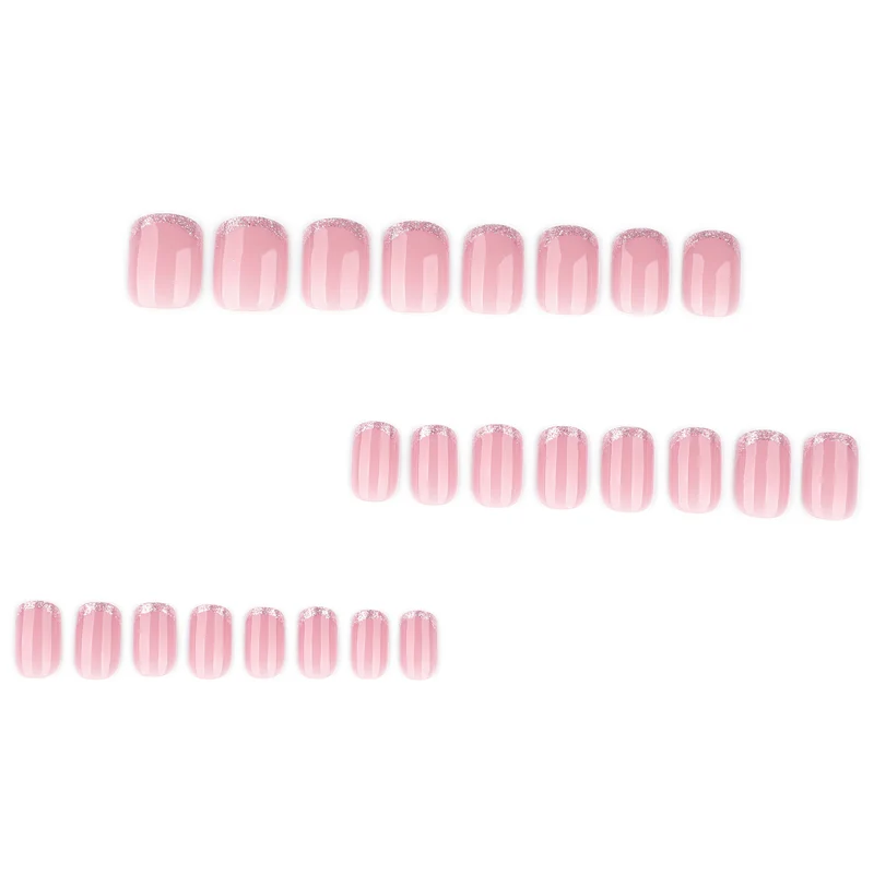 Glamorous nail extensions with glitter finish Stornfield