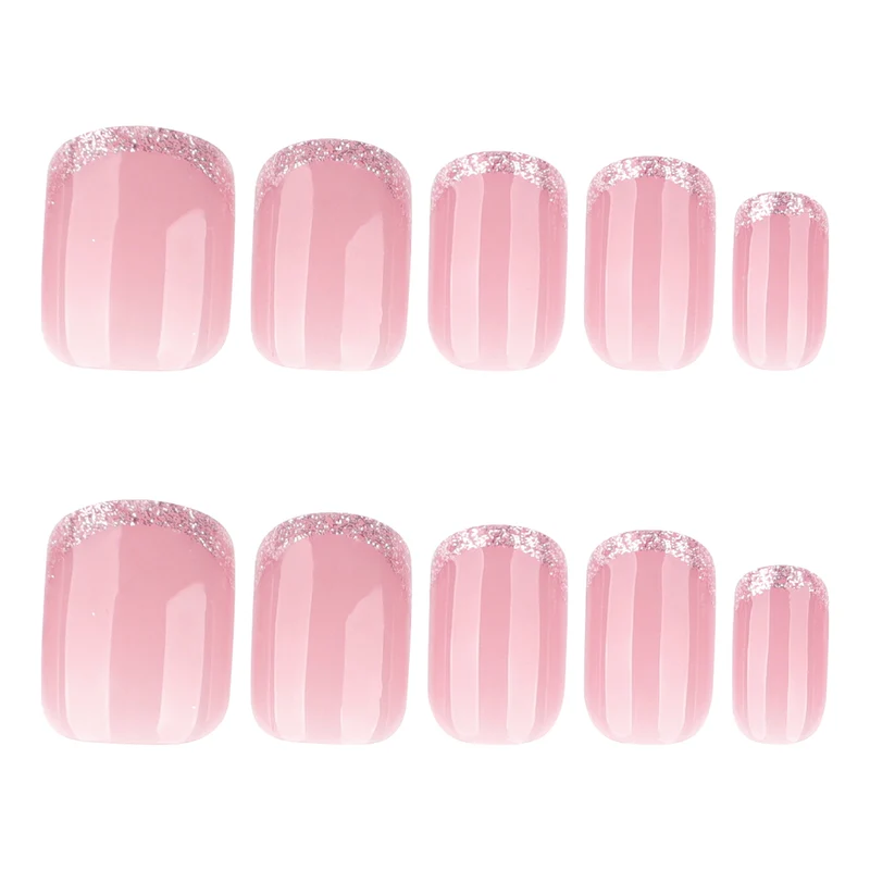 Glamorous nail extensions with glitter finish Stornfield