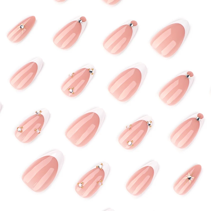 Glamorous nail art with rhinestones and gold accents Stornfield