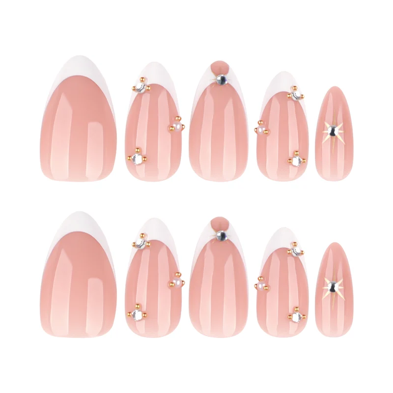 Glamorous nail art with rhinestones and gold accents Stornfield
