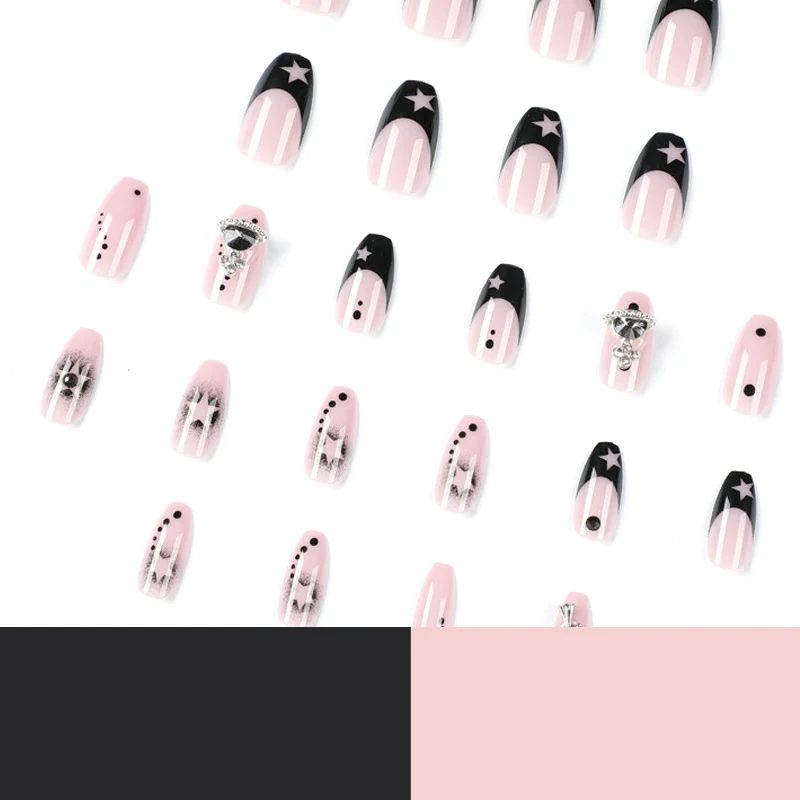 Glamorous nail art with star motifs and glitter accents Stornfield