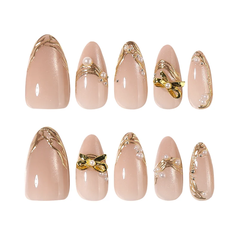 Glamorous nail art with gold accents Stornfield