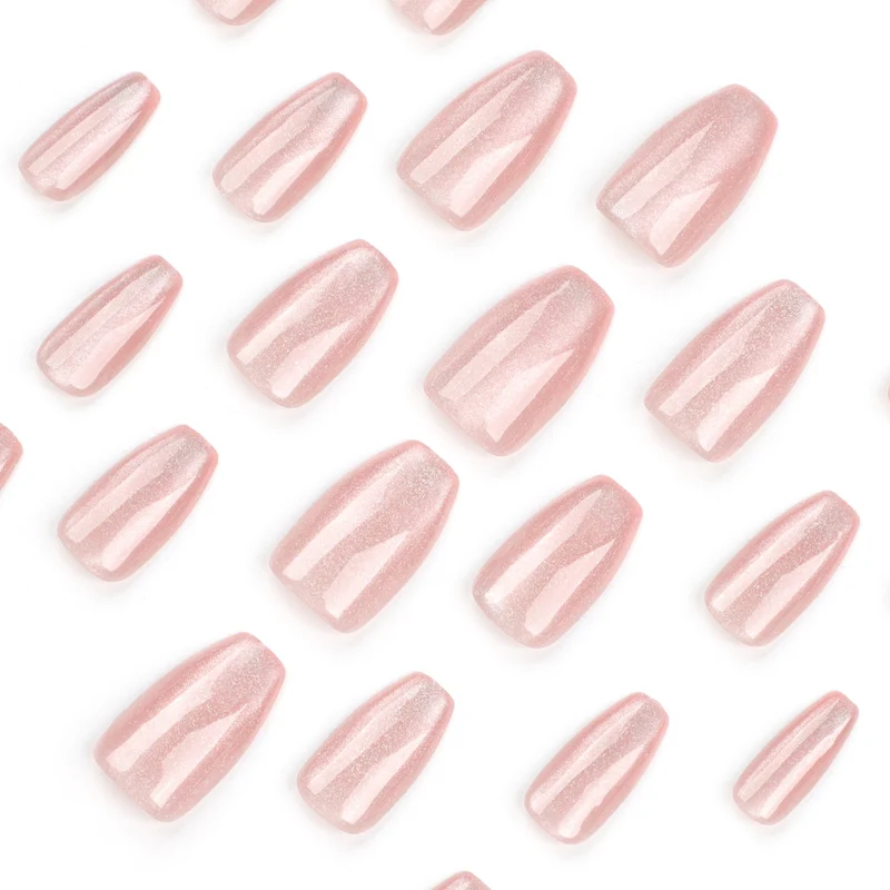 Glamorous artificial nails with glitter and ombre design Stornfield