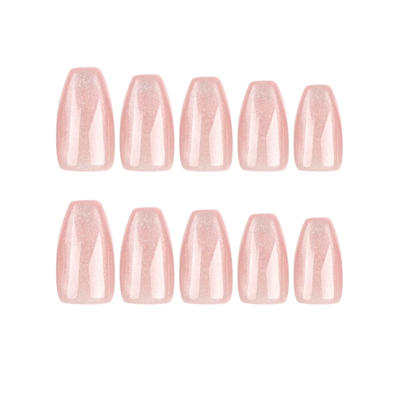 Glamorous artificial nails with glitter and ombre design Stornfield