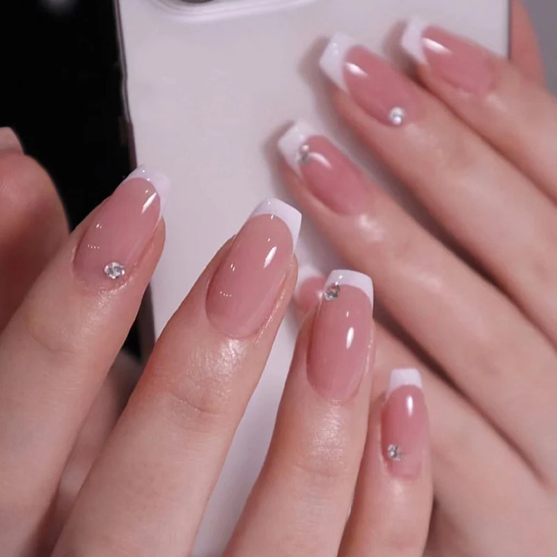 Glamorous artificial nails with French manicure Stornfield