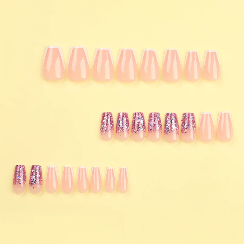 Glamorous glitter nails with elegant French tip design Stornfield