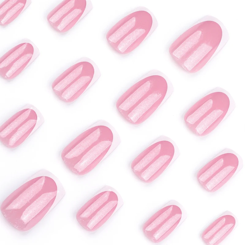 Sparkling nail art with elegant French tip design Stornfield