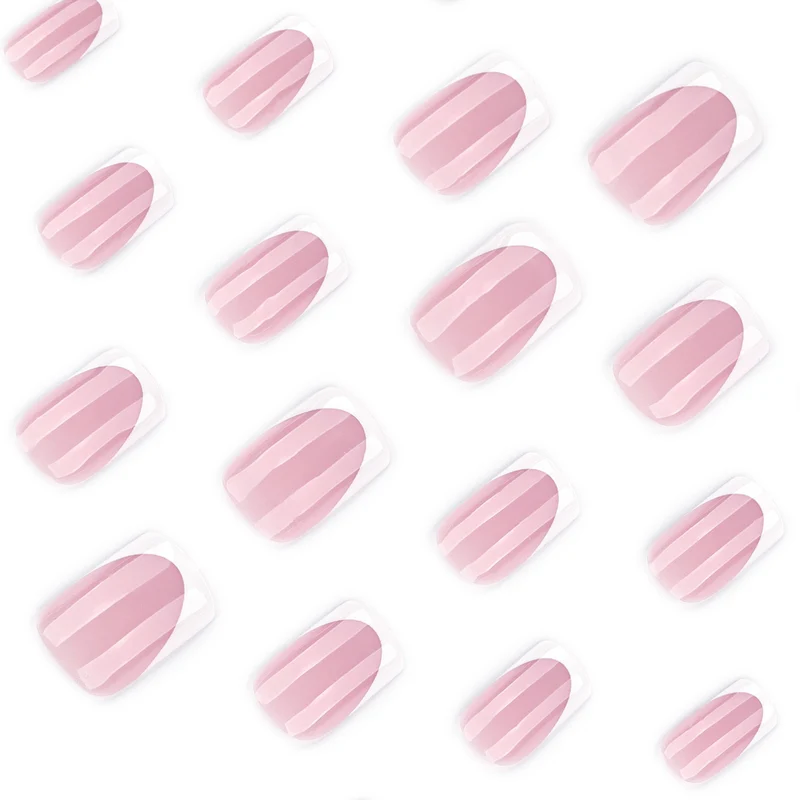 French nail extensions with glossy finish Stornfield