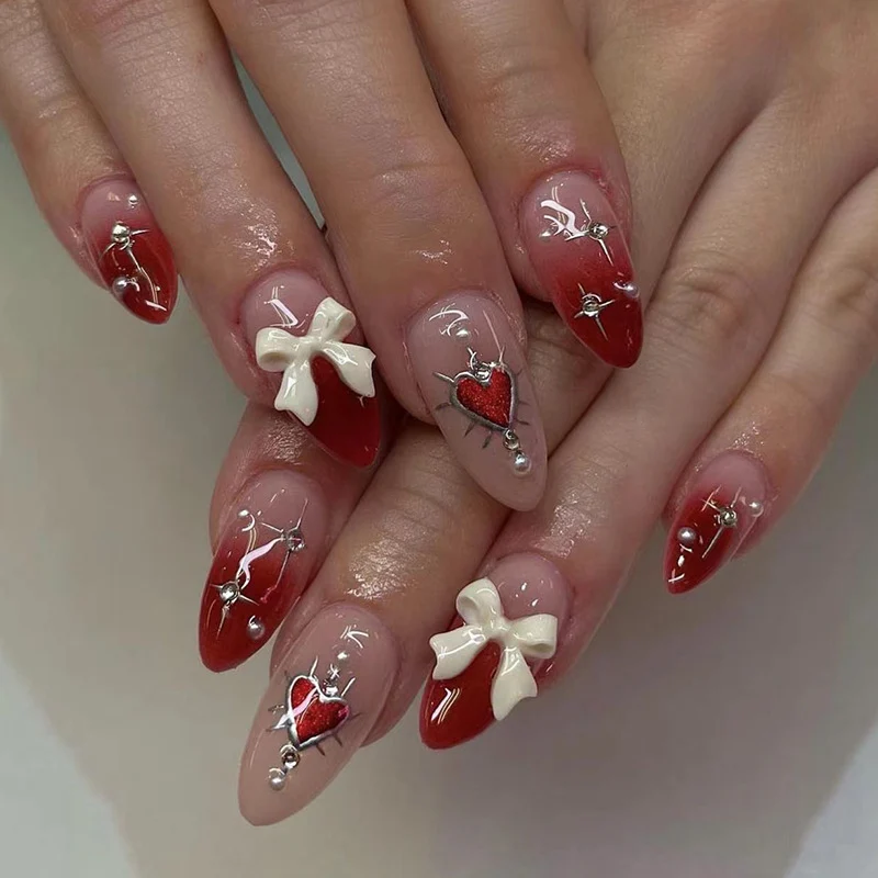 Exquisite acrylic nails with cute and decorative design Stornfield