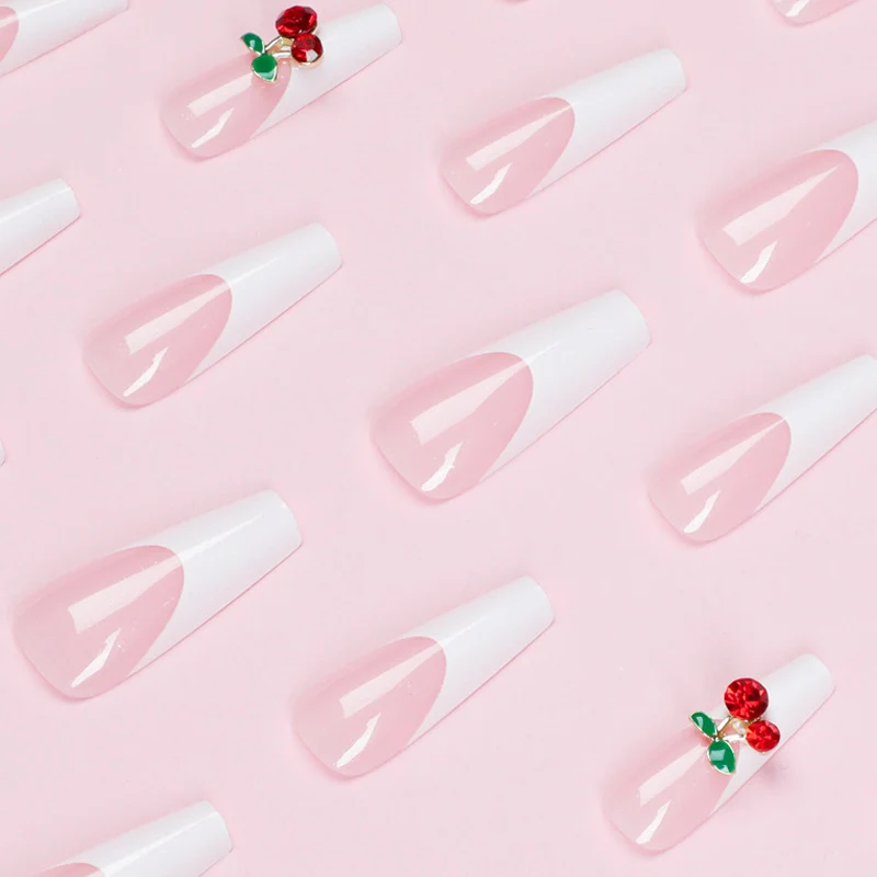 Elegant and artistic nail extensions with floral accent Stornfield