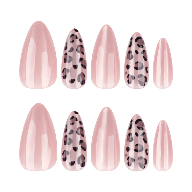 Elegant Stiletto Nail Extensions with Leopard Print Stornfield