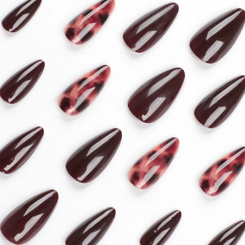 Elegant Stiletto Nails with Animal Design Stornfield