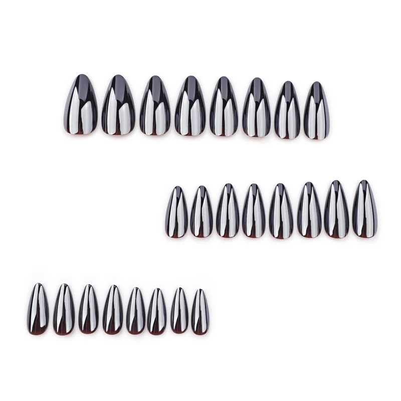 Elegant stiletto nails with reflective finish Stornfield