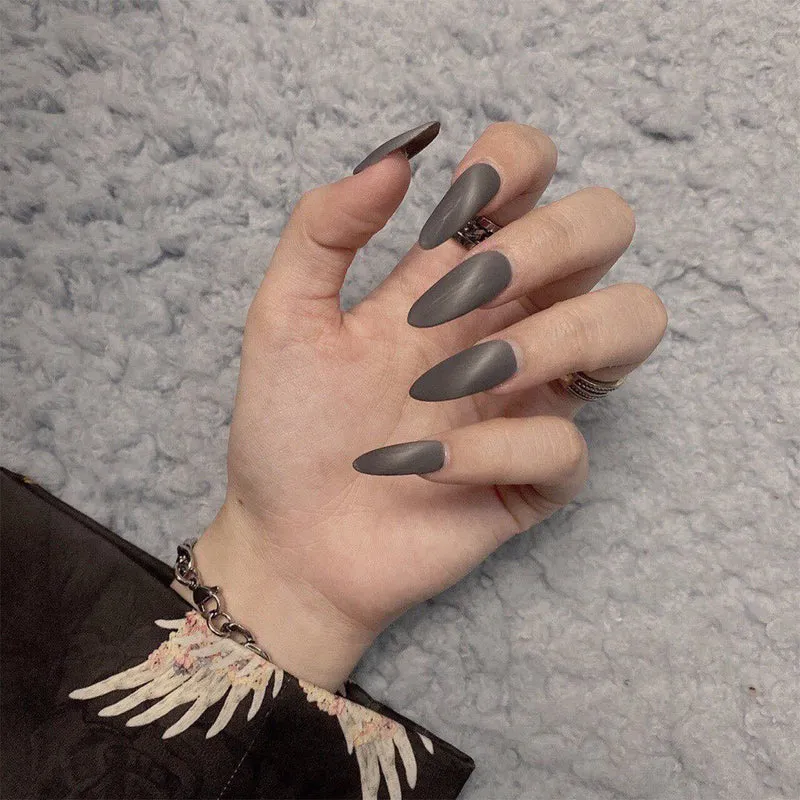 Elegant Stiletto Nails with Matte Finish Stornfield
