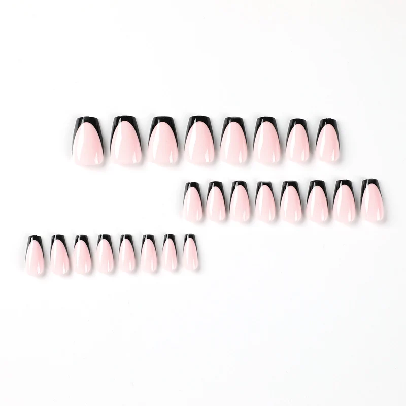 Elegant stiletto nails with contrasting French tip Stornfield