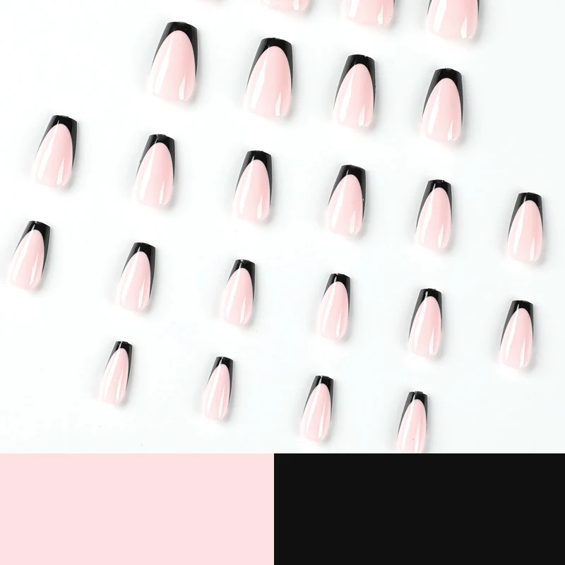 Elegant stiletto nails with contrasting French tip Stornfield