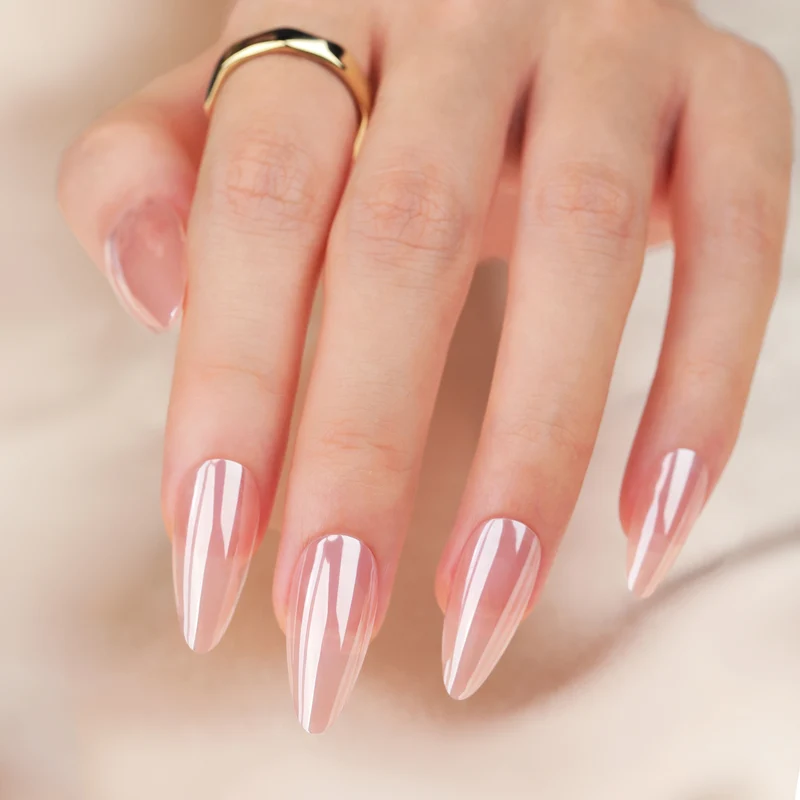 Elegant Stiletto Nails with Glossy Finish Stornfield