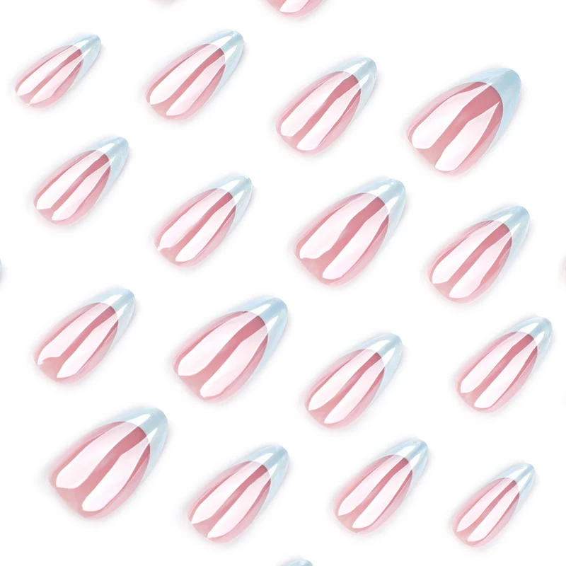Elegant stiletto nails with high-gloss French tip design Stornfield