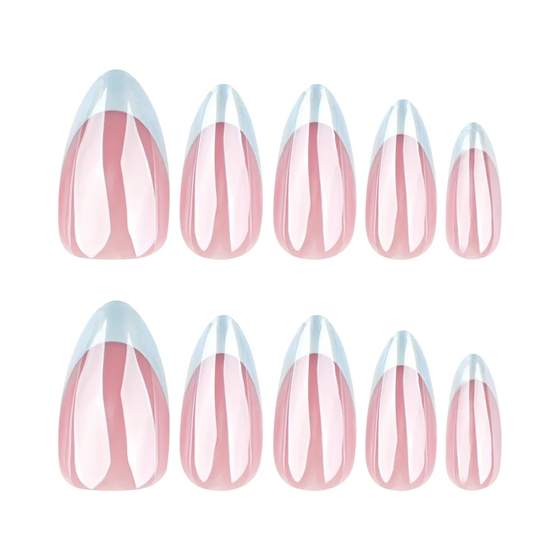 Elegant stiletto nails with high-gloss French tip design Stornfield
