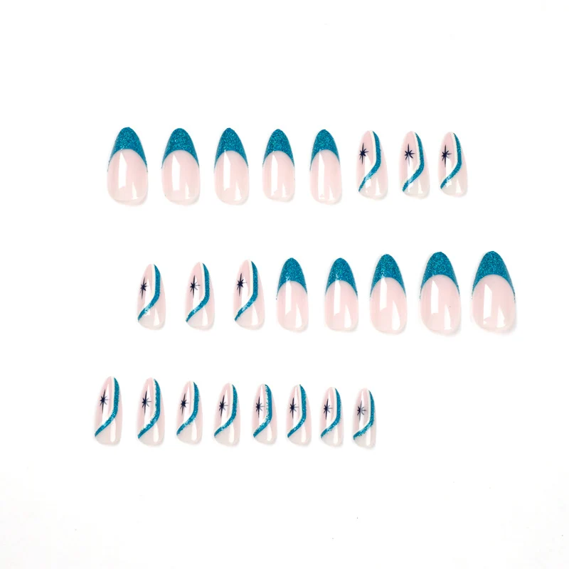 Elegant Stiletto Nails with Glitter and Ombre Design Stornfield