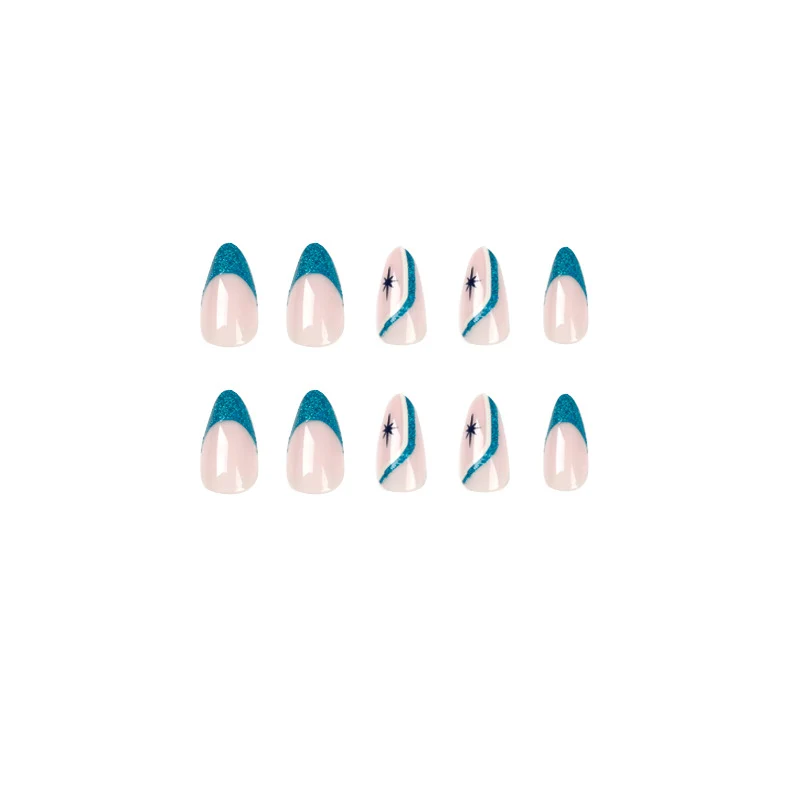 Elegant Stiletto Nails with Glitter and Ombre Design Stornfield