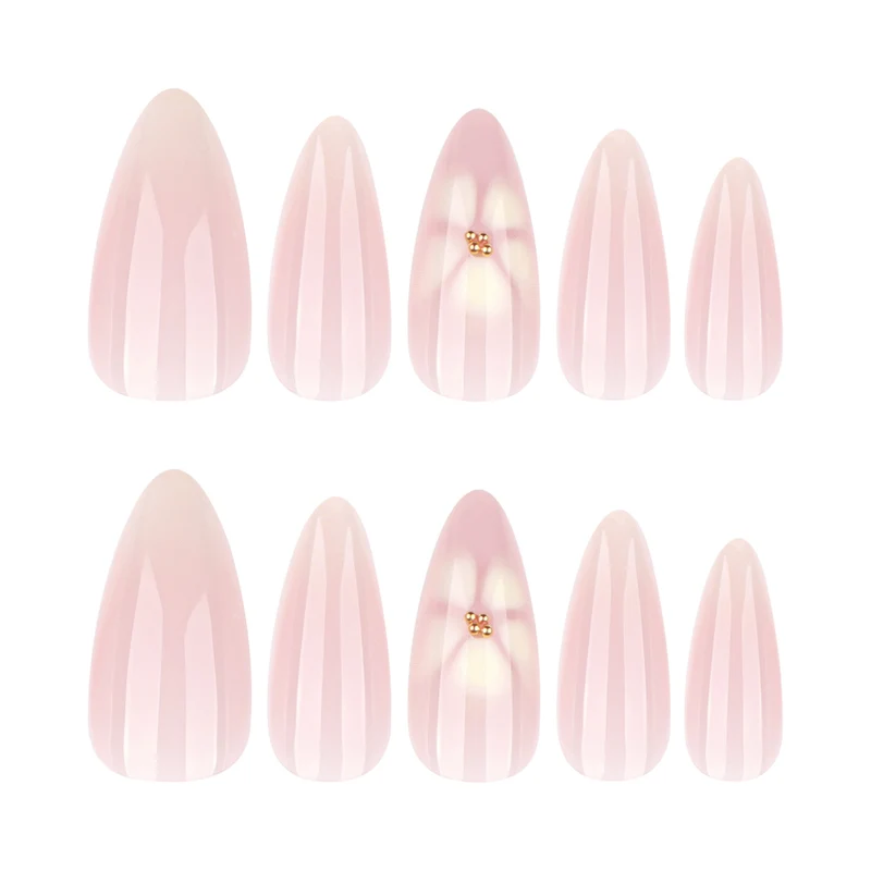 Elegant Stiletto Nails with Floral Accents Stornfield