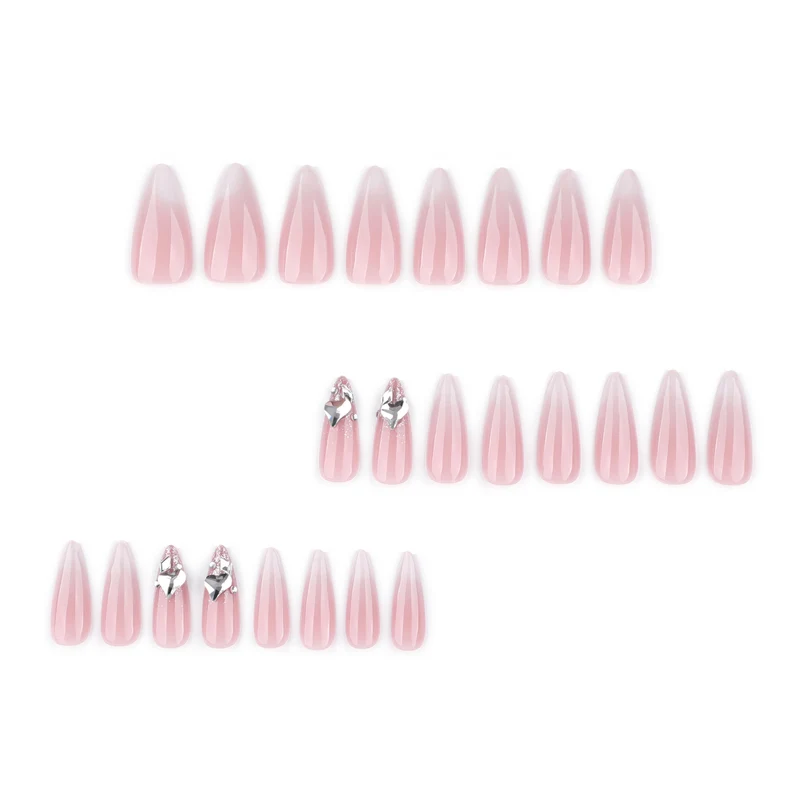 Elegant Stiletto Artificial Nails with Glitter Accents Stornfield