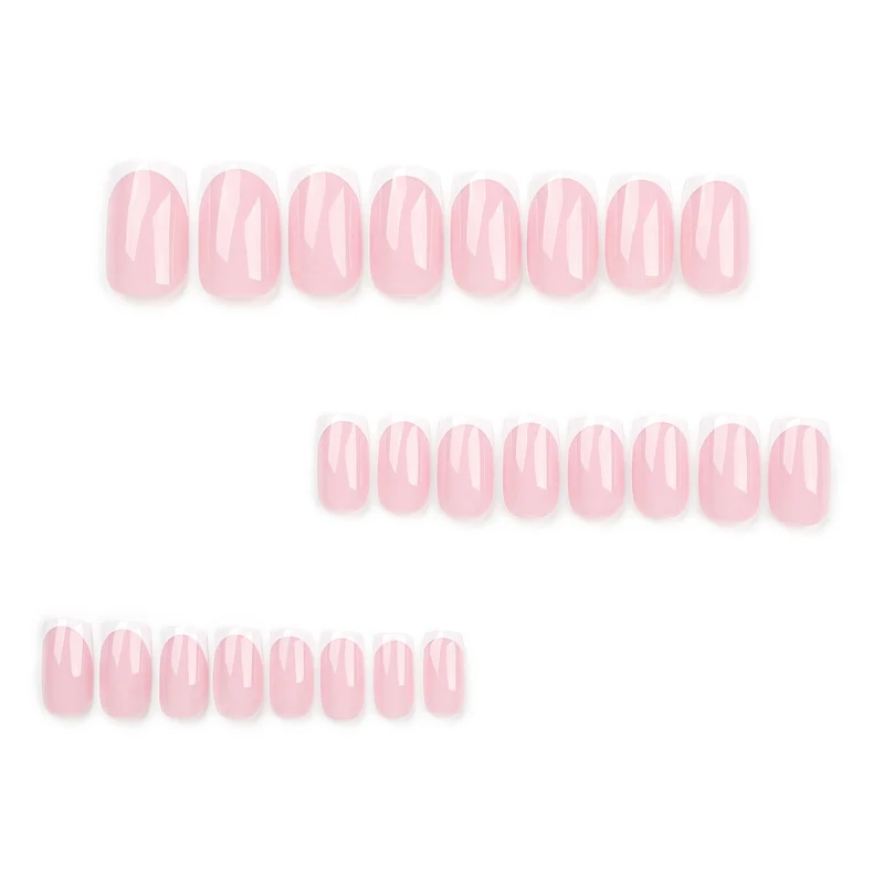 Elegant Nail Extensions with Precise French Tip Stornfield