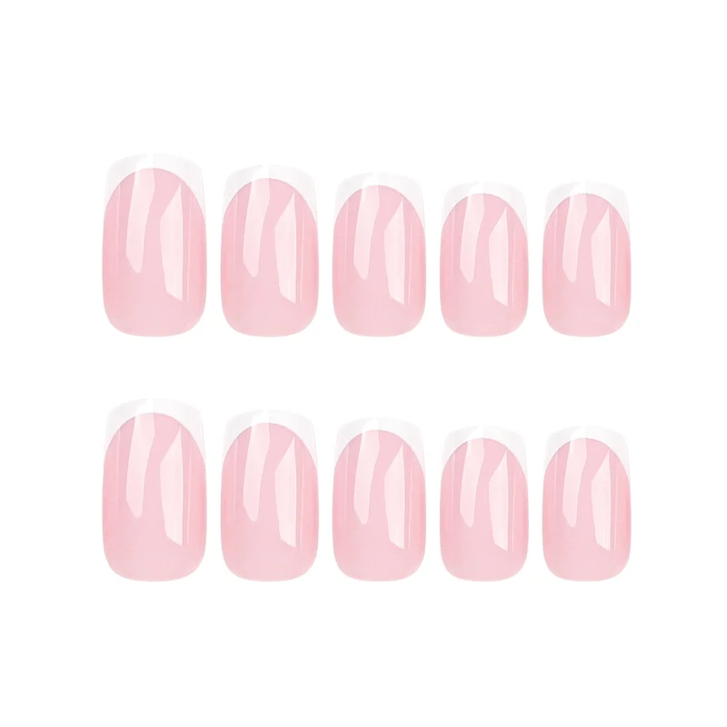 Elegant Nail Extensions with Precise French Tip Stornfield