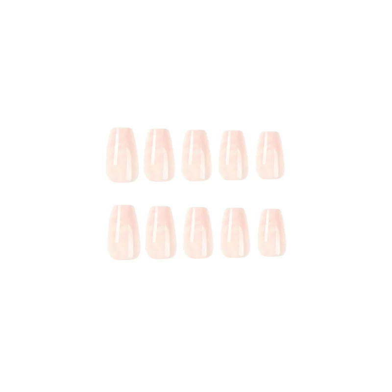 Elegant Nail Extensions with Marbled Accents Stornfield