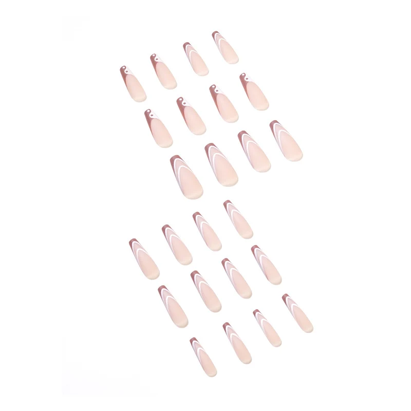 Elegant Nail Extensions with Artistic Wave Design Stornfield