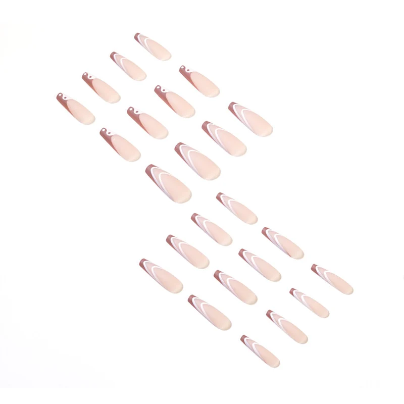 Elegant Nail Extensions with Artistic Wave Design Stornfield