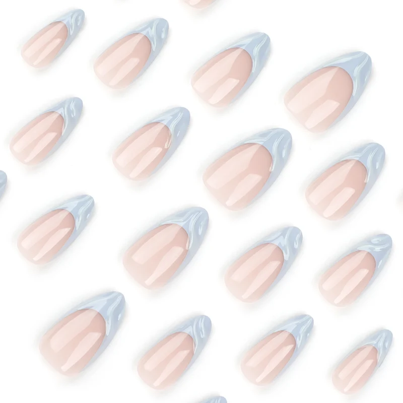 Elegant Nail Extensions with Creative Wave Design Stornfield