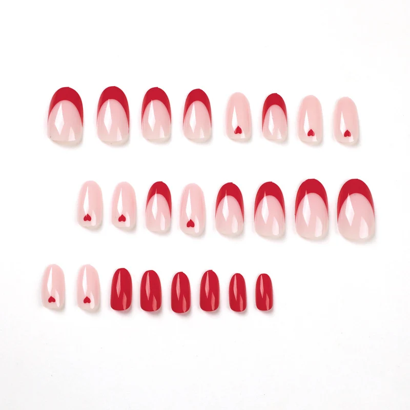 Elegant Nail Extensions with Heart Design Stornfield