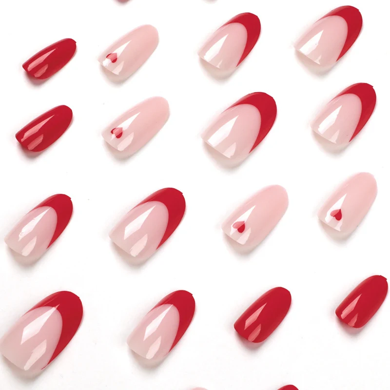 Elegant Nail Extensions with Heart Design Stornfield