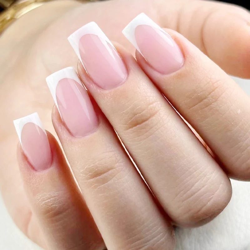 Elegant Nail Extensions with French Design Stornfield